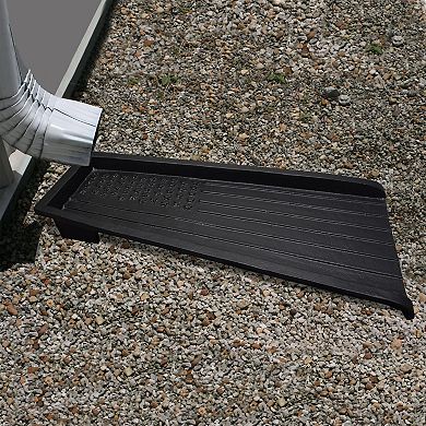 Black Usa Patriotic Flag Cast Aluminum Downspout Gutter 24 In. Splash Block