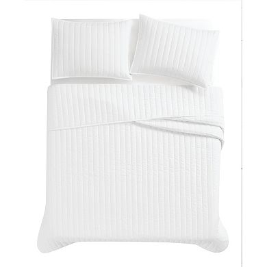 Brooklyn Loom 3-Piece Oversized Cotton Percale Quilt Set