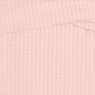 Brooklyn Loom Solid Linen 3-Piece Quilt Set in Blush