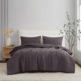 Brooklyn Loom Linen Charcoal Quilt Set