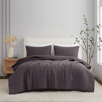 Brooklyn Loom Linen Charcoal Quilt Set