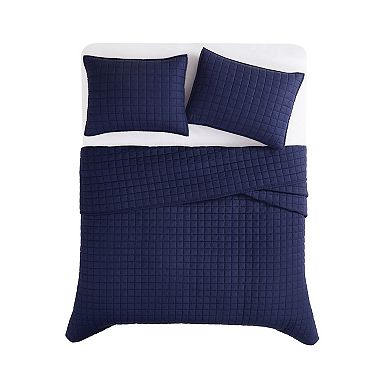 Brooklyn Loom Linen Navy Blue King Quilt Set
