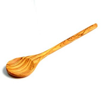 Olive Wood Round Cooking Spoon 12"