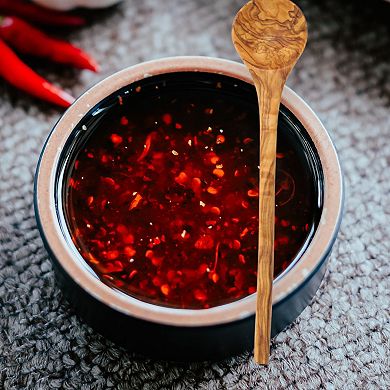 Olive Wood Round Cooking Spoon 12"