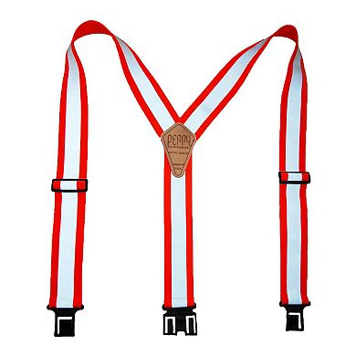 Perry Suspenders Big & Tall Elastic Hook End Reflective Suspenders