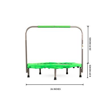 Skywalker Trampolines 36 Inch Round Indoor Mini Trampoline, Rebounder For Kids, Green