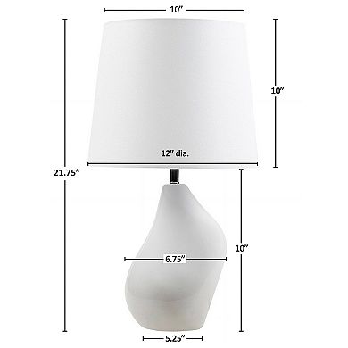 INK+IVY ZenGlossy Asymmetrical Ceramic Table Lamp