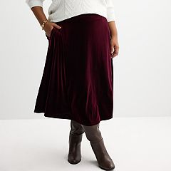 Kohls plus size long skirts best sale