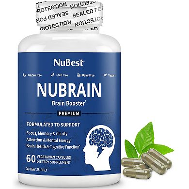 NuBest NuBrain, For Brain Health, Focus & Memory, 60 Vegan Capsules