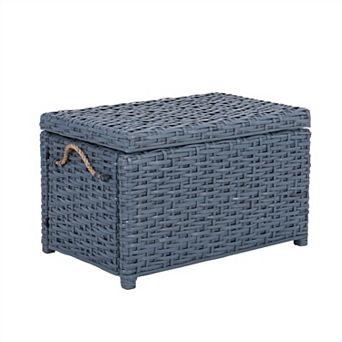 Jacob 31.5" Handwoven Wicker Storage Trunk