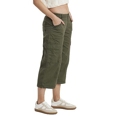 Juniors' UNIONBAY Faye Stretch Twill Cargo Crop Pants