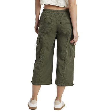 Juniors' UNIONBAY Faye Stretch Twill Cargo Crop Pants
