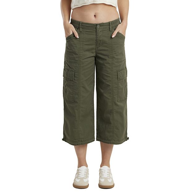 Juniors' UNIONBAY Faye Stretch Twill Cargo Crop Pants