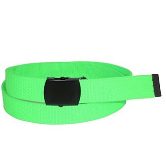 CTM Adjustable 1.25 Inch Wide Neon Fabric Web Belt