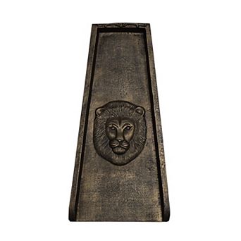 Bronze Lion Cast Aluminum Downspout Gutter 24 in Splash Block