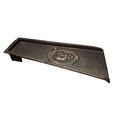 Bronze Lion Cast Aluminum Downspout Gutter 24 In. Splash Block