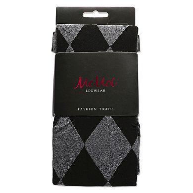 Diamond Contrast Opaque Tights