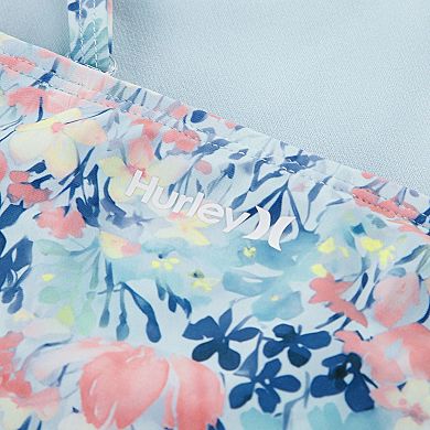 Girls 7-16 Hurley UPF Floral Bow Tankini & Classic Rise Bottoms 2-Piece Swim Set