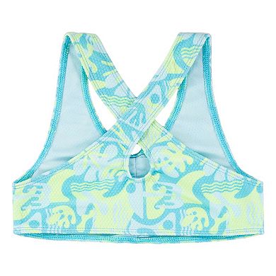 Girls 7-16 Hurley UPF Tropical Print Bikini Top & High Waisted Bottom 2-Piece Swim Set