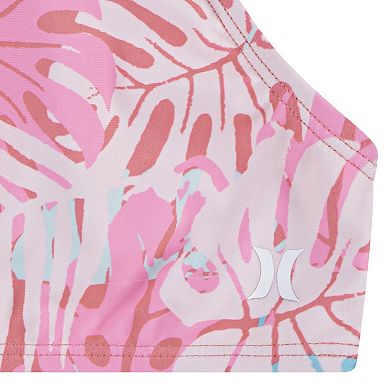 Girls 7-16 Hurley UPF Rashguard Bikini Top & Bottoms 3-Piece Swim Set