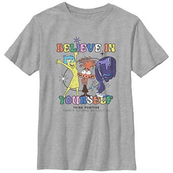 Disney / Pixar's Inside Out 2 Believe In Yourself Think Positive Boys 8-20 Graphic Tee