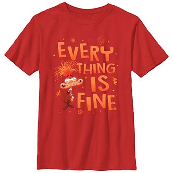 Disney / Pixar's Inside Out 2 Everything Is Fine Boys 8-20 Graphic Tee