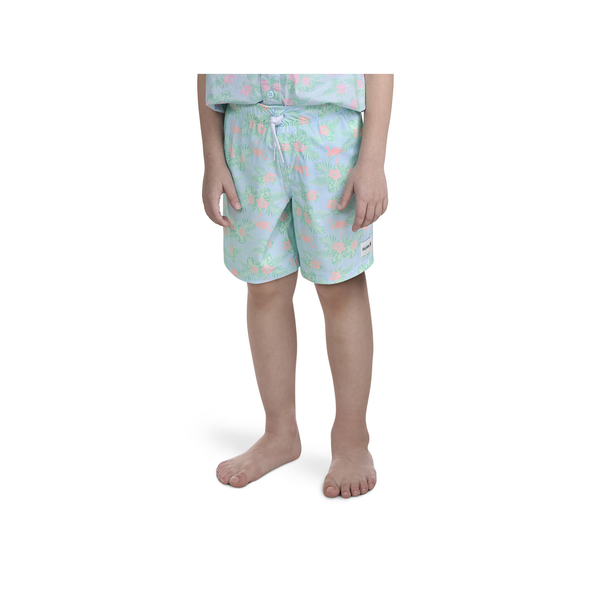 Boys 4-20 Hurley Flamingo Pull-On Swim Trunks, Boys, Blue Ice Team