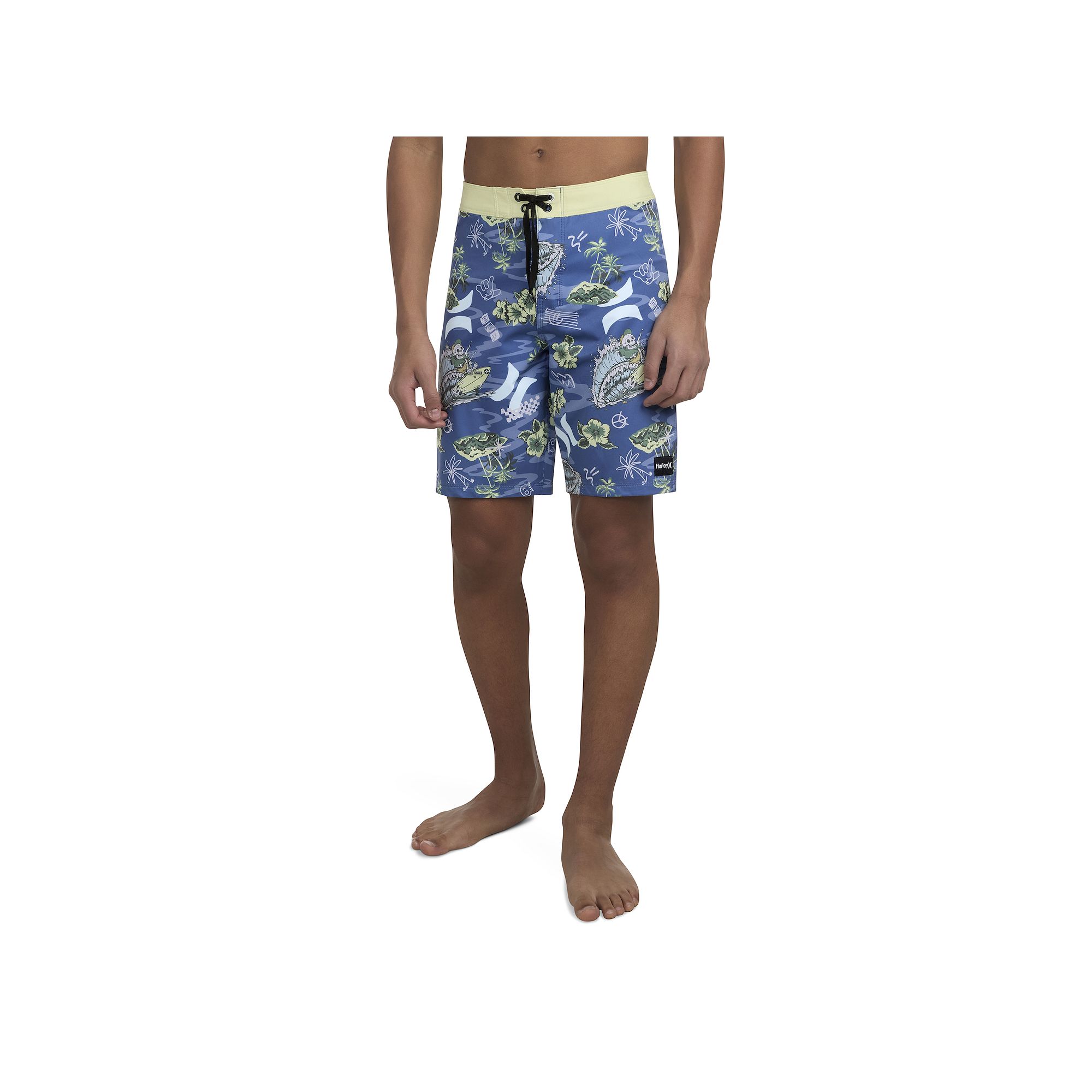 Boys 4-20 Hurley Doodle Isle Tropical Print Swim Boardshorts, Boys, Shorel