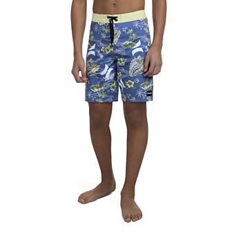 Boys 4-20 Hurley Doodle Isle Tropical Print Swim Boardshorts