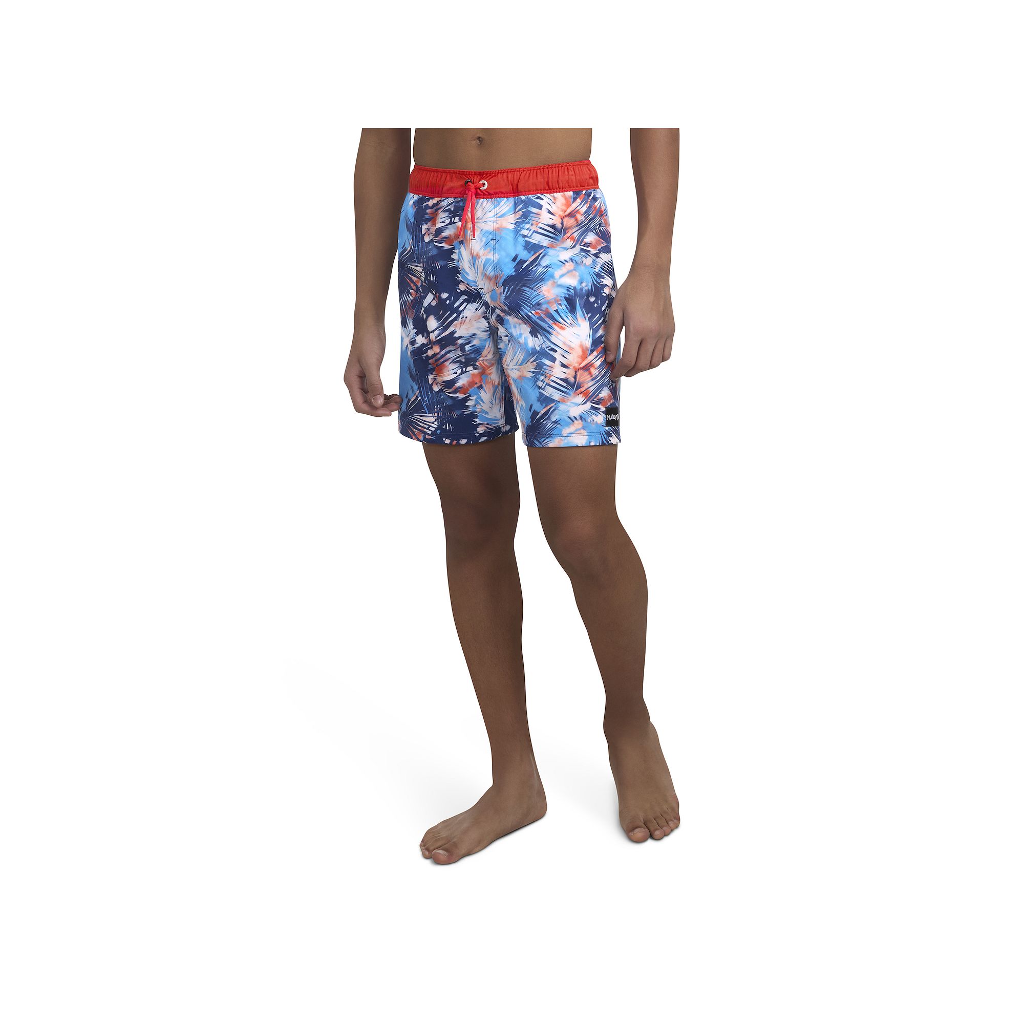 Boys 4-20 Hurley Distorted Palm Pull-On Swim Trunks, Boys, Size: 8, Deep R