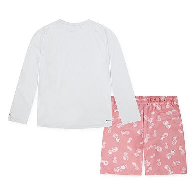 Boys 4-16 Hurley H20-DRI UPF Pineapple Top & Trunks 2-Piece Swim Set