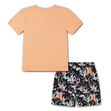 Boys 4-16 Hurley Palm Beach H20-Dri UPF 50 Top & Swim Trunks 2-Piece Set