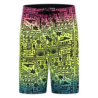 Boys 4-20 Hurley Squiggle Ombre Swim Boardshorts