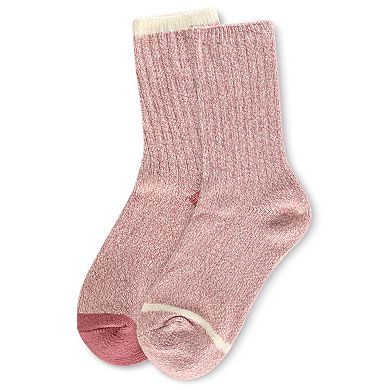 2 Pairs Women's Fine Stripe Buttersoft Crew Socks