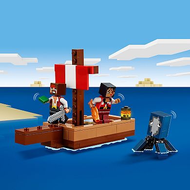LEGO Minecraft The Pirate Ship Voyage Boat 21259 Building Kit (166 pieces)