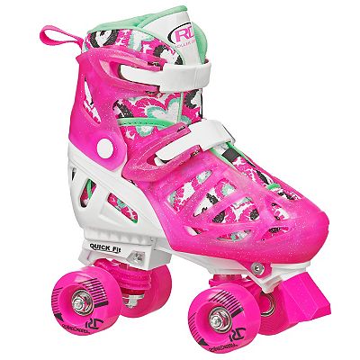 Kids Roller Skates For Girls Boys 4 Size Adjustable Ages 3