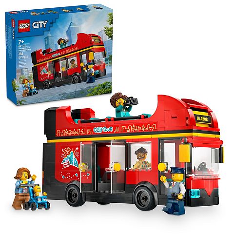 Детские конструкторы LEGO City Red Double-Decker London Sightseeing Bus 60407 Building Kit (384 pieces)