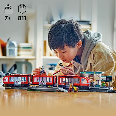 LEGO City Downtown Streetcar and Station 60423 Building Kit (811 pieces)