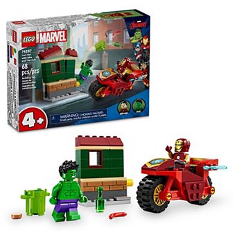 LEGO Marvel Iron Man with Bike and The Hulk 76287 Building Kit (68 pieces)