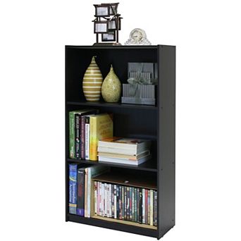 3 tier Bookcase Storage Shelves In Espresso Finish