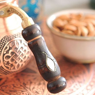 Beldinest Handmade Turkish Double Boiler Copper Teapot