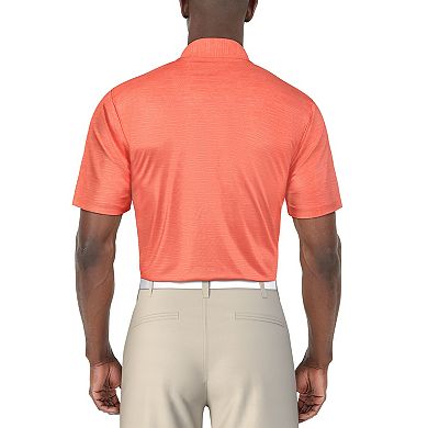 Men's Grand Slam Geo Heather Jacquard Golf Polo Shirt