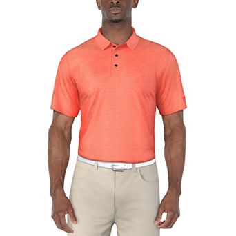 Men's Grand Slam Geo Heather Jacquard Golf Polo Shirt