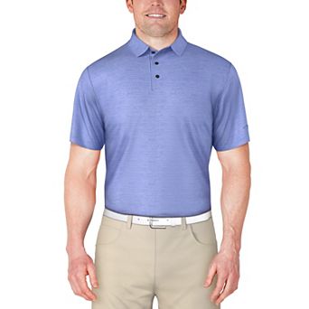 Men's Grand Slam Geo Heather Jacquard Golf Polo Shirt