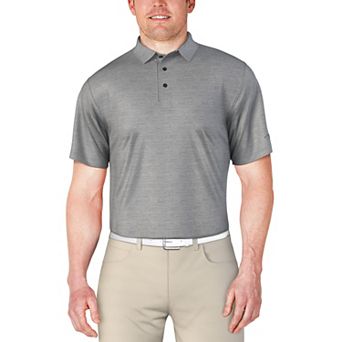 Men's Grand Slam Geo Heather Jacquard Golf Polo Shirt