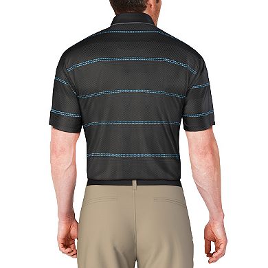 Men's Grand Slam Striped Short Sleeve Polo Shirt