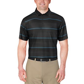 Men's Grand Slam Striped Short Sleeve Polo Shirt