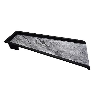 Grey Faux Marble Cast Aluminum Downspout Gutter 24 In. Splash Block