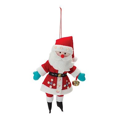 Plush Santa Ornament (Set Of 12)