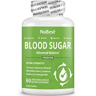 NuBest Blood Sugar, Advanced Formula for Energy Balance, Immunity & Overall Health, 60 Capsules